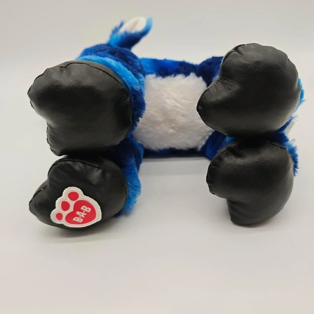 Build-A-Bear Merry Mission Tinsel Blue Reindeer Plush Stuffed Animal Medallion